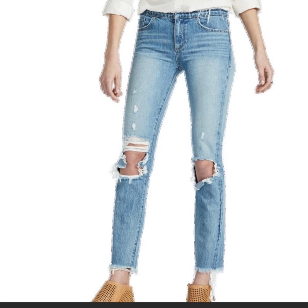 Lucky raw hem jeans